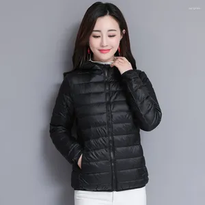 Gabardinas para mujer Acolchado grueso Acolchado Acolchado Recortado Sudadera con capucha Mujer Abrigo Chaquetas para mujer Negro Corto con cremallera Ropa coreana de invierno