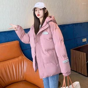 Trenchs de femmes épaissir col montant surdimensionné ou vestes d'hiver à capuche pour femmes style coréen lâche décontracté vintage matelassé neige