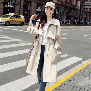 Dames Trenchcoats Trenchcoat Dames Effen Elegant Britse stijl Verstelbare taille Jassen Chique All-Match Koreaans Mode Aankomst Uitloper Dame Esthetisch 230808