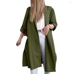 Trenchs pour femmes Veste d'hiver à la mode Longueur midi Anti-rides Outwear Elegant Lady