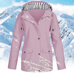 Dames trenchcoats Waterdichte regenjas Dames effen regenjas met capuchon Lichtgewicht windjack met lange mouwen en trekkoord met ritssluiting