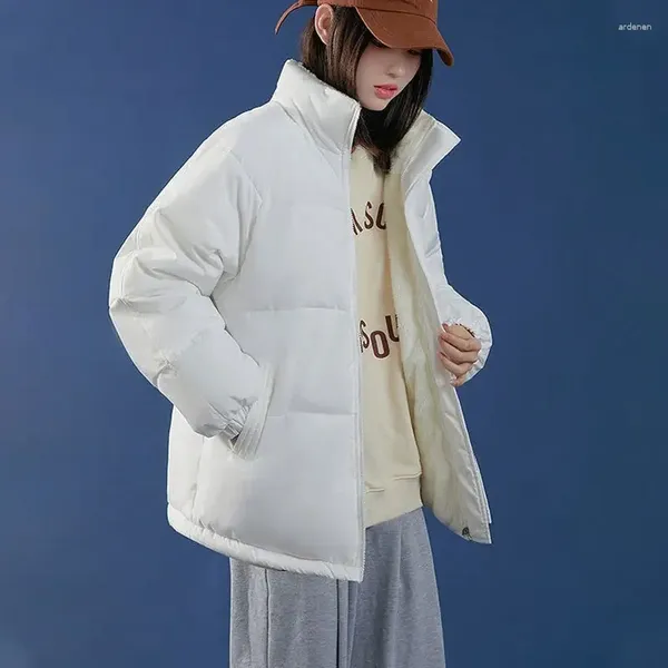 Gabardinas de mujer con un abrigo en ambos lados Ropa de algodón Chaqueta de lana de cordero Versión coreana para estudiantes