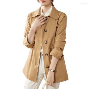 Trench-coat coupe-vent pour femme, manteau ample et Slim, Version coréenne, décontracté, de haute qualité, printemps-automne, 2023