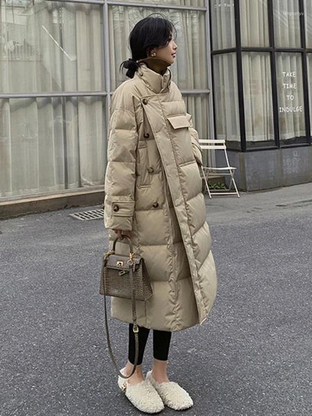 Gabardinas de zanja para mujeres ropa de invierno para mujeres 23 temperamento de estilo coreano de longitud media