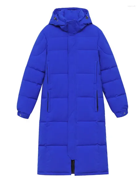 Caítas de zanjas para mujeres Abrigo de invierno bajo en venta Jacket de algodón 2023 Fashion Corea Long Long Loose Grueso espesor Capucha Parkas