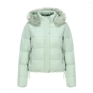 Trenchs de femmes Manteaux d'hiver Veste Femme Polaire Puffer Manteau froid Vestes à capuche pour 2023 Parka Vert Noir Rouge Marron Bleu Kaki XS XXS