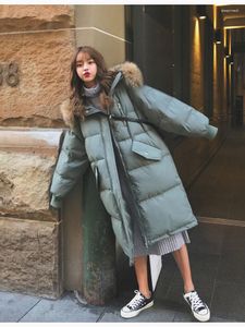 Trenchs de femmes manteaux d'hiver veste femmes vêtements vintage manteau chaud femme vers le bas coton épais long parkas surdimensionné