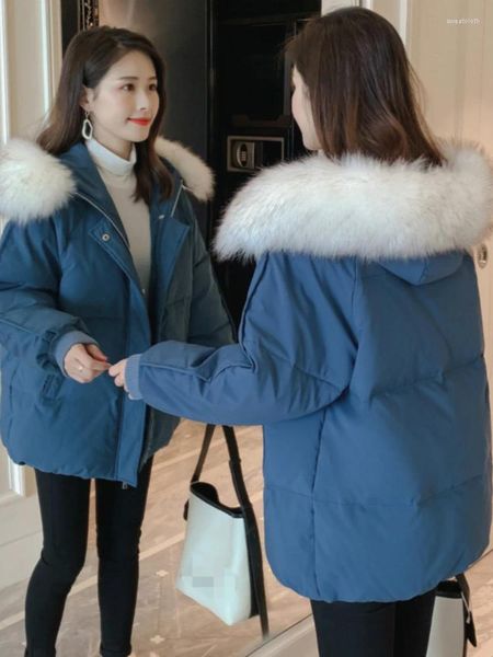 Trenchs de femmes manteaux vestes d'hiver pour femmes 2023 mode coréenne Parkas lâches plumes courtes veste manteau décontracté vêtements d'extérieur