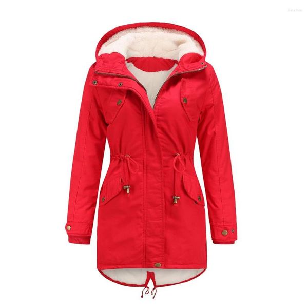 Trenchs de femmes Manteaux Vestes d'hiver pour femmes 2023 Long manteau froid Parkas Rose Noir Rouge Vert Abrigo Parka Mujer Casaco Feminino Inverno