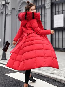 Trenchs de femmes manteaux d'hiver long manteau femmes à capuche vêtements chauds vestes veste Frenum coréen