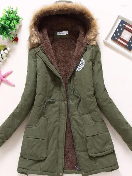 Trench Cods Coats Winter Femmes coton Veste-wadined Veste Medioute Longes Parkas Haume à capuche chaude Couille Snow Snowear 2023