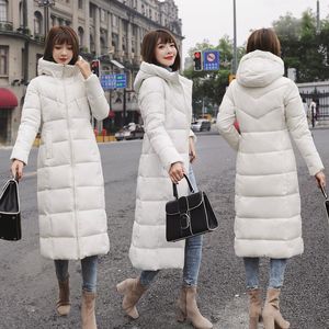 Abrigos de trinchera para mujer Parkas de invierno Abrigo de plumas Mujeres 2022 Chaquetas blancas de algodón Parka larga Parka de gran tamaño Ropa de moda coreana Chaqueta cálida