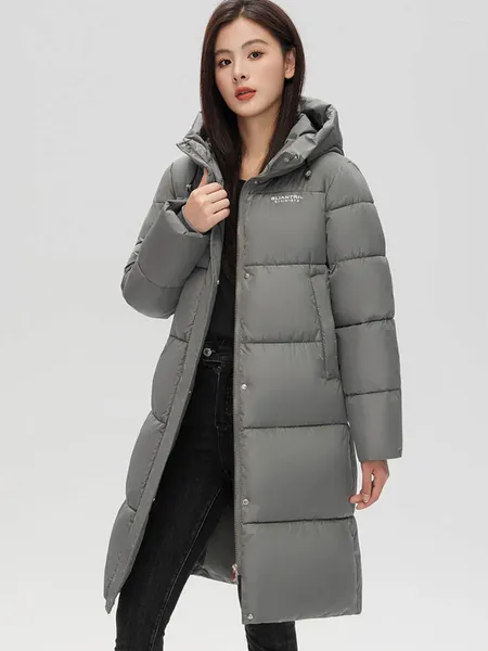 Trench Cods Cods Cods Winter Cabille à mi-long coton Veste en coton 2023 Fashionable Casual Black TZ2