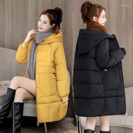 Femmes Trench-Coats Hiver Femmes Veste Long Manteau Causal Famale Pardessus Épais Coton Rembourré Chaud Parkas Outwear Plus La Taille De Mode 817