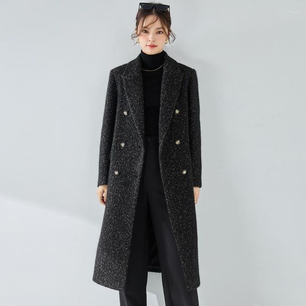 Trenchs de femmes Manteaux Femmes Vêtements Statue Extérieur Lady Veste Manteau Femme Lumière Luxe Noir Or Coupe-Vent Coréen Dongdaemun Haute Qualité