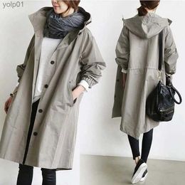 Trench-Cods pour femmes Femmes Lot Long Trench Coats Oversize S-5xl 8 Color Opiton Bouton Long Long Pocket Overcors Automne Winter Ounfy-X2279L231113