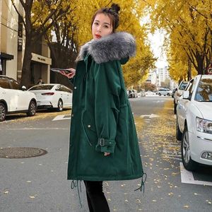 Trenchs de femmes Manteaux Femmes Nagymaros Fourrure À Capuchon Thicke Veste Vêtements Automne Hiver Down Coton Parkas Agneau Laine Taille Manteau Femme Coréenne