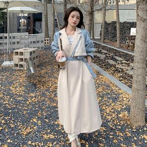 Trench-Cods Coats pour femmes manteau pour femmes 2022 printemps automne lâche veste veste de vent de vent coréen femelle couture de banlieue simple