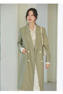 Trenchs de femmes Manteaux de costume pour femmes Printemps et automne 2022 Loisirs coréens Moyen Long Petit High Sense Homme