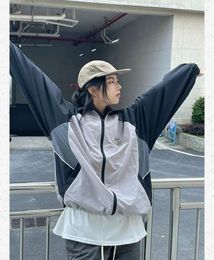 Trenchs de Femmes Femmes Vintage Sweat-shirt coréen Streetwear Lâche à manches longues Couture Tops Unisexe Hommes Sweats à capuche Y2K Vêtements Harajuku