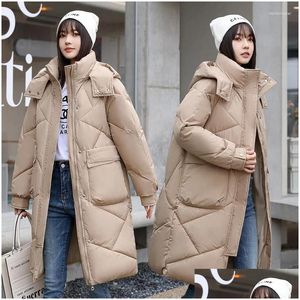 Trench Coats Femmes Couleur solide pour femmes grandes vestes à capuche de poche parka décontractée