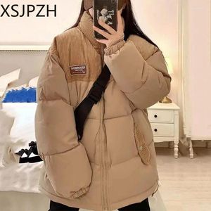 Trenchs de femmes XSJPZH-Costume en coton ample filles manteau d'hiver étudiant vêtements d'extérieur veste chaude épaisse édition coréenne S-3XL 2024