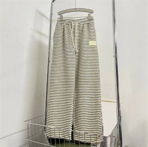 Pantalon pour femmes Designer Striped Women's Casual Colders Drawstring Straight Pantal