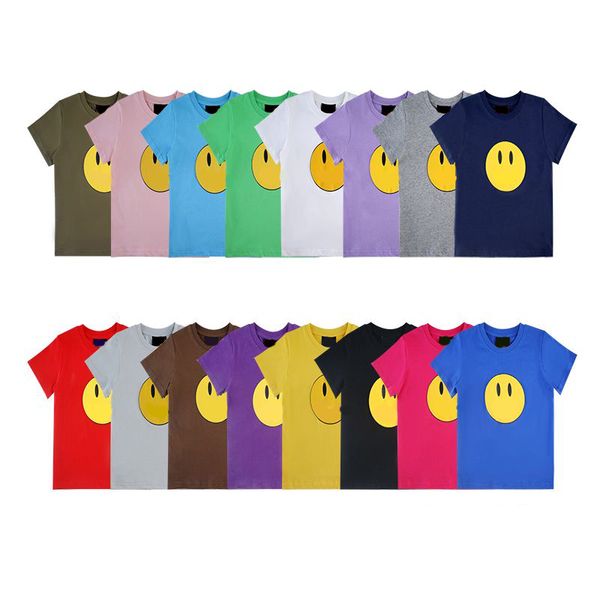 Camiseta para mujer Camisetas para bebés Dibujar para niños Camiseta para niños pequeños Camisetas de algodón para niñas Drews Smile Face Diseñador para niños Ropa para niños Camisetas simples de manga corta para niños Diseñadores Camisetas multicolores