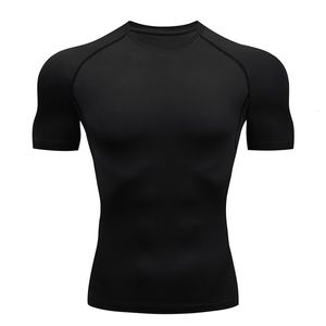 Women's TShirt Compression Quick dry Tshirt Men Running Sport Skinny Short Tee Shirt Male Gym Fitness Bodybuilding Workout Black Tops Clothing 23519