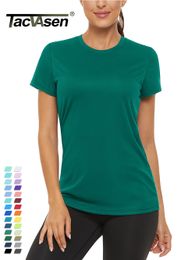 T-shirt femme TACVASEN été t-shirts décontractés UPF 50 séchage rapide femmes peau Protection solaire t-shirt en plein air course natation athlétique T dessus de chemise 230417