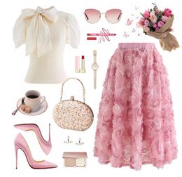 Robe de balle de tulle pour femmes mode Français élastique taille élégante rose rose rose genou-longueur robe desinger sml