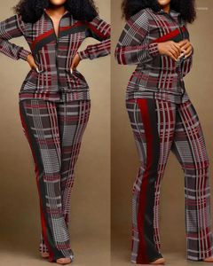 Tweedelige broek voor dames 2023 Autumn Winter Fashion Print Set Women Casual Sports Style Zipper Top Sweatpants