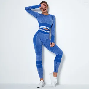 Pantalon de deux pièces pour femmes 2pcs Energy Seamless Yoga Set Femmes Entraînement Sportswear Vêtements de fitness pour vêtements Gym Leggings Sport Suit