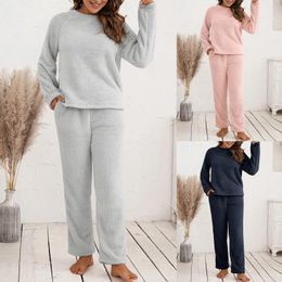 Pantalones de dos piezas para mujeres Otoño Fallfleece pantalones de Long Sexy Wedding Guest Dress Maternity Mompers and Jumpsuits Abuela