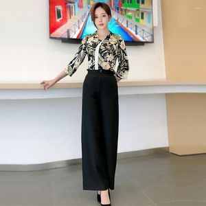 Dames tweedelige broek Beauty Salon Floral Print Uniforms Suits voor spa massage vrouwelijke werkkleding sets sauna voetbad vrouwen werkkleding werkkleding