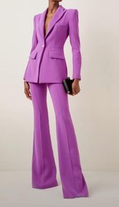 Pantalones de dos piezas para mujer Conjunto casual de negocios azul Vestido formal de trabajo de doble botonadura Temperamento de viaje Slim Fit Office (Pantalones de chaqueta)