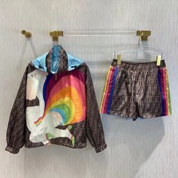Sets de dos piezas para mujeres Pantalones de trajes casuales Cartas Reversibles Diseñador de lujo Mujer abrigos para mujeres Juegos de viento de manga larga