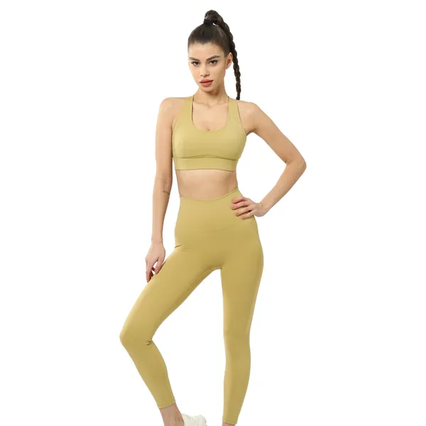 Pantalon de deux pièces pour femmes Classic Soft Yoga Suit Femmes Luxe Close-FiTracksuit Lady Mode Séchage rapide Sport Set Femme 2023 Original