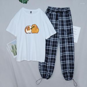 Conjunto de pijama de dos piezas con pantalones para mujer