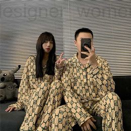 Pantalones de dos piezas Femeninos Diseñador de otoño de otoño Algodón a juego Pajamas Men Sleepwear Sleepwear