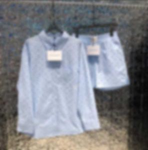 Dames tweedelige broek ontwerper AW lente/zomer nieuwe mode zware industrie A-lijn Hot Diamond Temperament shirt jas + casual rechte korte set W41I