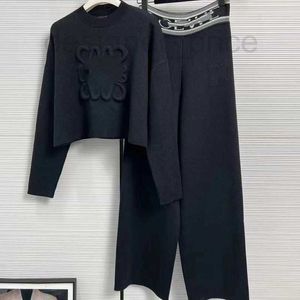 Dames tweedelige broek Designer Casual Set Style Koreaanse editie Trendy Slim en Western Style Seasonal Style Slim Fit tweedelige set NRH0