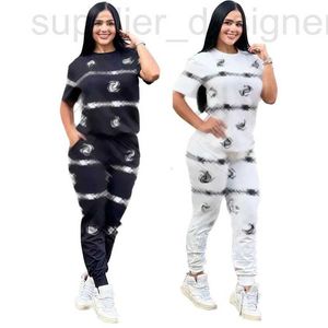 Dames tweedelige broekontwerper Q6188 Fashion Solid Color Positioning Katoen Casual Printing Set 9GAJ