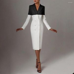 Pantalon de deux pièces pour femmes élégant correspondant à double boutonnage costumes pour femmes veste longue mince dames bal soirée tenue formelle blazer sur mesure