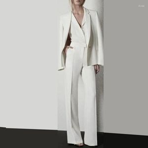 Pantalon deux pièces pour femmes mode costume d'affaires vêtements de travail personnalisé bureau Tailcoat fête formelle trajet quotidien (veste pantalon)