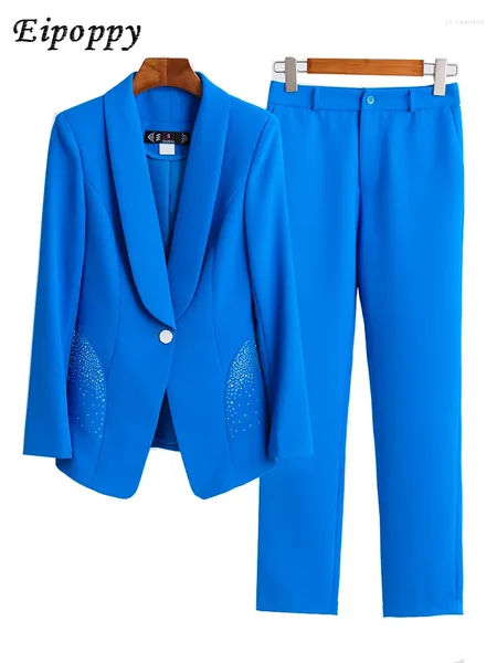 Pantalones de dos piezas de mujer Moda Madre Pantra Suit Formal Oficina de negocios