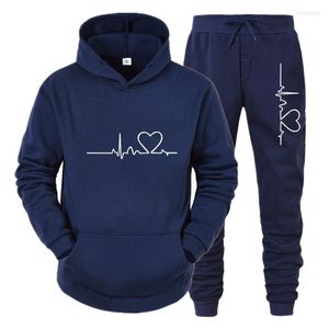 Tweede stuk broek voor dames vrouwelijke hoody pullover tracksuit mode dames sport outdoor gym sweatshirt pakken lente love bedrukte hoodie sets
