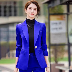 Dames tweedelige broek Formele broekpakjes Uniform Styles Women Business Office Work Draag professioneel carrière -interview Blazers Ladies