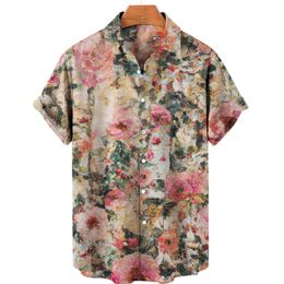 Dames 2-delige broek Hawaïtrend Heren 3D-printpatroon Overhemden Strand Vakantie Informeel Korte mouw Oversized tops T Shir 230718