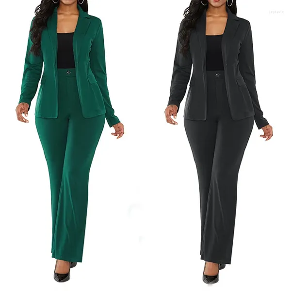 Pantalon de deux pièces pour femmes Costume de haute qualité Deux pièces Plus Taille Femmes XL 2023 Formelle Dames Blazer Business Casual Pantalon Femme Vêtements